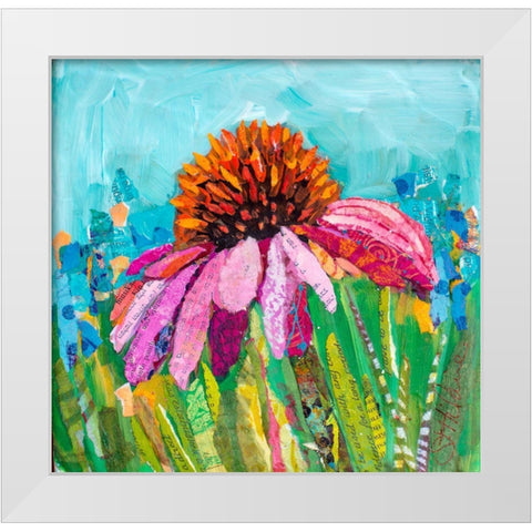 Coneflower White Modern Wood Framed Art Print by St Hilaire, Elizabeth