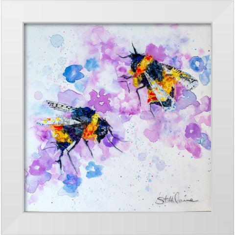 We Are Bees White Modern Wood Framed Art Print by St Hilaire, Elizabeth