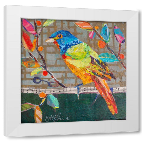 Bunting Blue White Modern Wood Framed Art Print by St Hilaire, Elizabeth