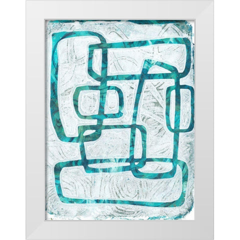 Monoprint I White Modern Wood Framed Art Print by St Hilaire, Elizabeth