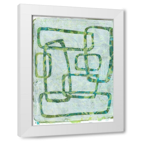 Monoprint II White Modern Wood Framed Art Print by St Hilaire, Elizabeth