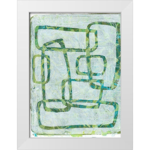 Monoprint II White Modern Wood Framed Art Print by St Hilaire, Elizabeth