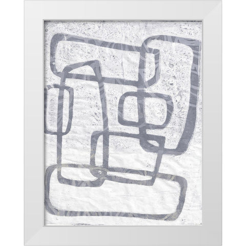 Monoprint III White Modern Wood Framed Art Print by St Hilaire, Elizabeth