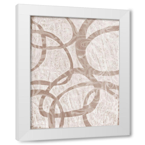 Monoprint V White Modern Wood Framed Art Print by St Hilaire, Elizabeth