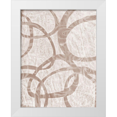 Monoprint V White Modern Wood Framed Art Print by St Hilaire, Elizabeth
