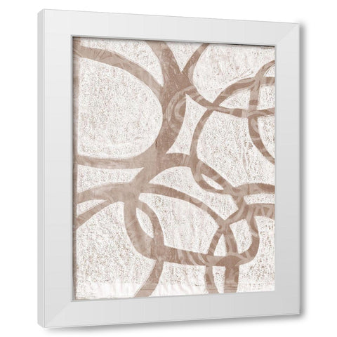 Monoprint VI White Modern Wood Framed Art Print by St Hilaire, Elizabeth