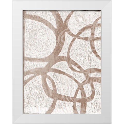 Monoprint VI White Modern Wood Framed Art Print by St Hilaire, Elizabeth