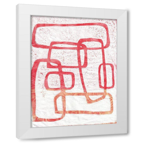 Monoprint VII White Modern Wood Framed Art Print by St Hilaire, Elizabeth