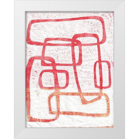 Monoprint VII White Modern Wood Framed Art Print by St Hilaire, Elizabeth