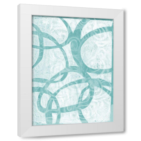 Monoprint XIV White Modern Wood Framed Art Print by St Hilaire, Elizabeth