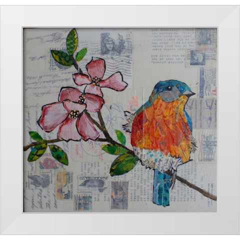 BlueBird US Mail White Modern Wood Framed Art Print by St Hilaire, Elizabeth