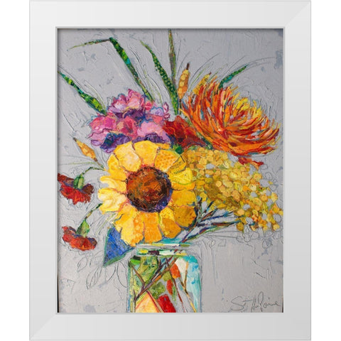 Falling for You I White Modern Wood Framed Art Print by St Hilaire, Elizabeth