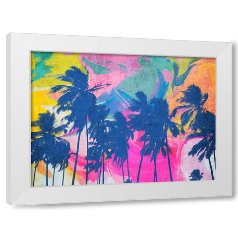 Tropical Palms Nature Magic I White Modern Wood Framed Art Print by Orlov, Irena