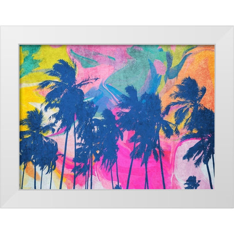 Tropical Palms Nature Magic I White Modern Wood Framed Art Print by Orlov, Irena