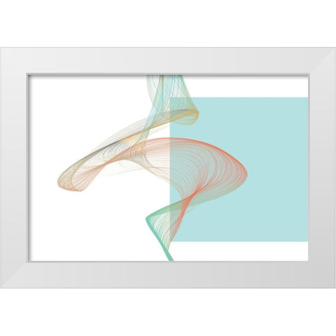 Geometric Shape and Black Abstraction I White Modern Wood Framed Art Print by Orlov, Irena