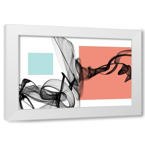 Geometric Shape and Black Abstraction IV White Modern Wood Framed Art Print by Orlov, Irena