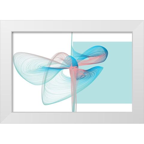 Geometric Shape and Black Abstraction VII White Modern Wood Framed Art Print by Orlov, Irena