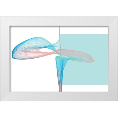 Geometric Shape and Black Abstraction VIII White Modern Wood Framed Art Print by Orlov, Irena