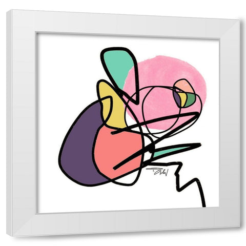 Shapes and Lines II White Modern Wood Framed Art Print by Orlov, Irena