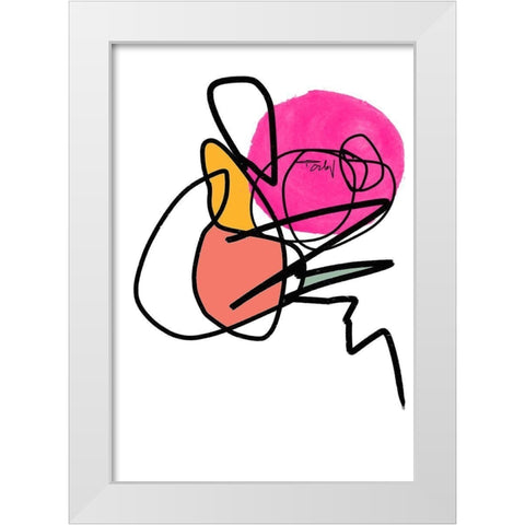 Shapes and Lines III White Modern Wood Framed Art Print by Orlov, Irena