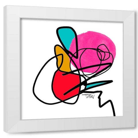 Shapes and Lines IV White Modern Wood Framed Art Print by Orlov, Irena