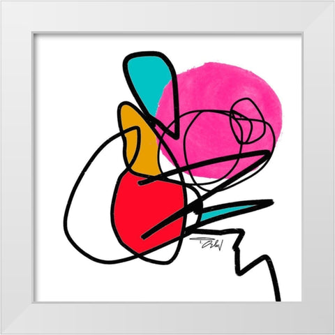 Shapes and Lines IV White Modern Wood Framed Art Print by Orlov, Irena