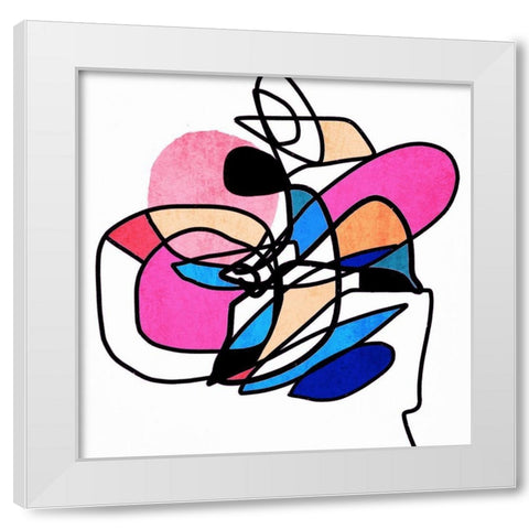 Shapes and Lines V White Modern Wood Framed Art Print by Orlov, Irena