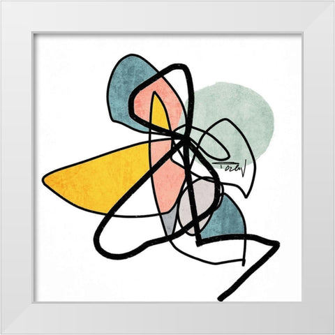 Shapes and Lines VI White Modern Wood Framed Art Print by Orlov, Irena