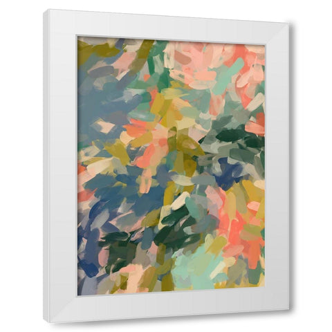 Color Burst Abstraction I White Modern Wood Framed Art Print by Orlov, Irena