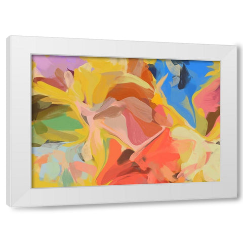 Color Burst Abstraction II White Modern Wood Framed Art Print by Orlov, Irena