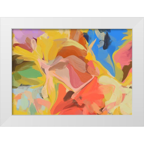 Color Burst Abstraction II White Modern Wood Framed Art Print by Orlov, Irena