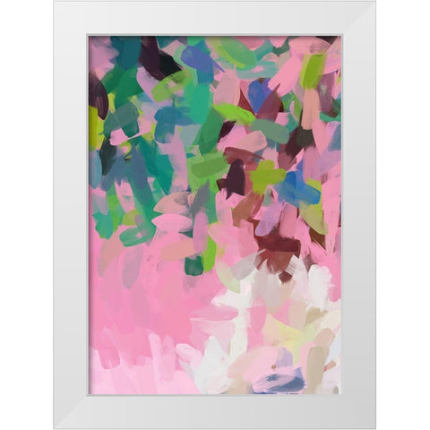 Color Burst Abstraction IV White Modern Wood Framed Art Print by Orlov, Irena