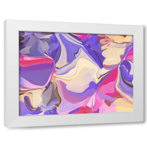 Color Burst Abstraction VIII White Modern Wood Framed Art Print by Orlov, Irena