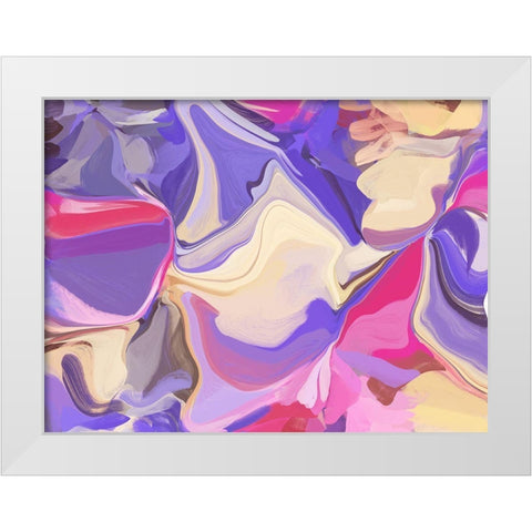 Color Burst Abstraction VIII White Modern Wood Framed Art Print by Orlov, Irena
