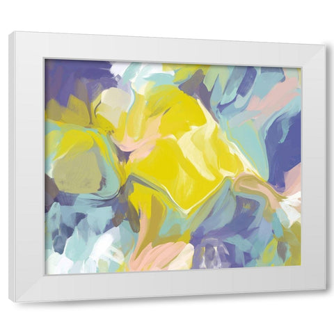 Color Burst Abstraction IX White Modern Wood Framed Art Print by Orlov, Irena
