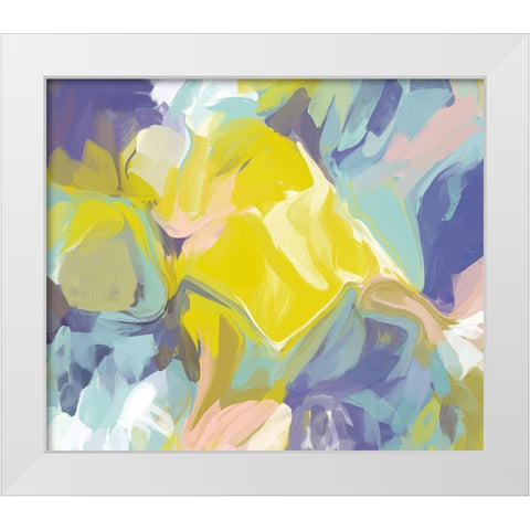 Color Burst Abstraction IX White Modern Wood Framed Art Print by Orlov, Irena
