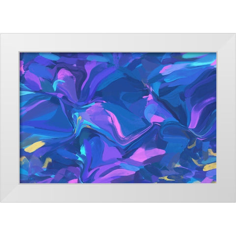Color Burst Abstraction X White Modern Wood Framed Art Print by Orlov, Irena