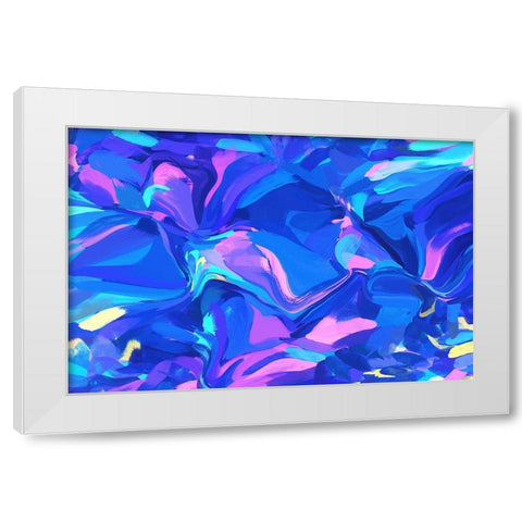 Color Burst Abstraction XI White Modern Wood Framed Art Print by Orlov, Irena