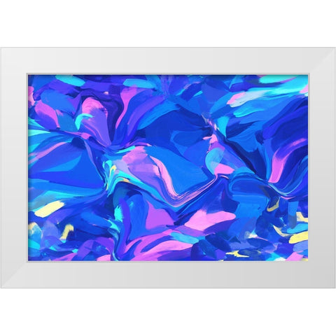 Color Burst Abstraction XI White Modern Wood Framed Art Print by Orlov, Irena
