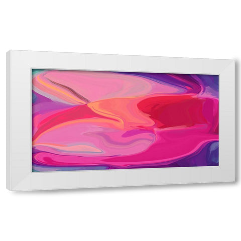Color Burst Abstraction XIV White Modern Wood Framed Art Print by Orlov, Irena