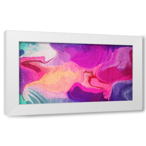 Color Burst Abstraction XVIII White Modern Wood Framed Art Print by Orlov, Irena