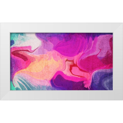 Color Burst Abstraction XVIII White Modern Wood Framed Art Print by Orlov, Irena
