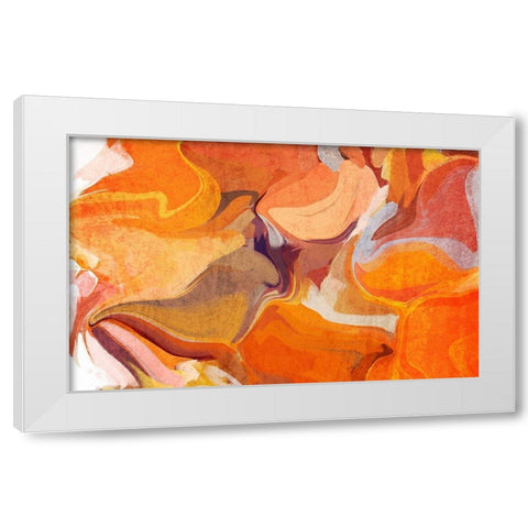 Color Burst Abstraction XX White Modern Wood Framed Art Print by Orlov, Irena