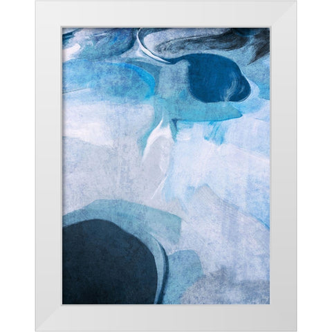 Neutral Flow I White Modern Wood Framed Art Print by Orlov, Irena