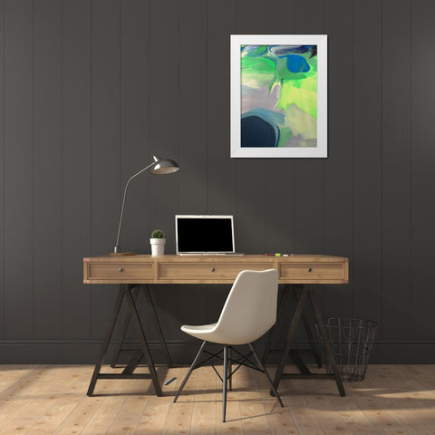 Neutral Flow II White Modern Wood Framed Art Print by Orlov, Irena