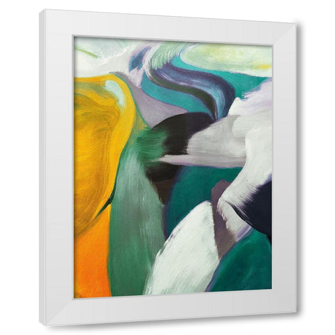 Neutral Flow III White Modern Wood Framed Art Print by Orlov, Irena