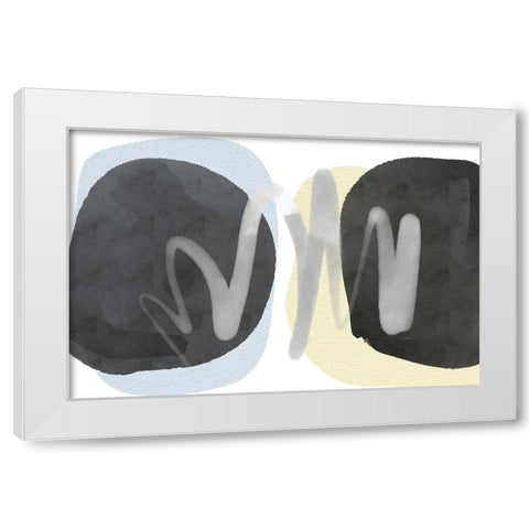 Art Shape Colors design I White Modern Wood Framed Art Print by Orlov, Irena