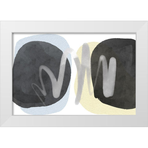 Art Shape Colors design I White Modern Wood Framed Art Print by Orlov, Irena