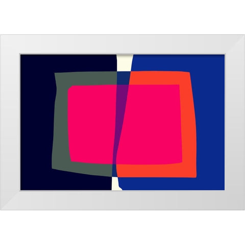 Art Shape Colors design II White Modern Wood Framed Art Print by Orlov, Irena