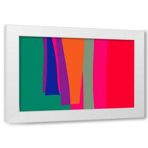 Art Shape Colors design III White Modern Wood Framed Art Print by Orlov, Irena
